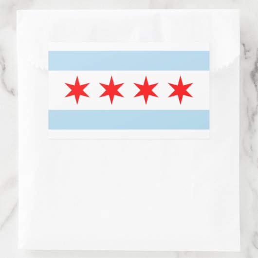 Chicago City Flag Rectangle Sticker (Tasche)