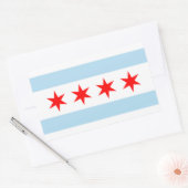 Chicago City Flag Rectangle Sticker (Umschlag)