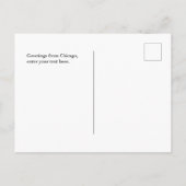 Chicago City, Illinois. Eigener Text Postkarte (Rückseite)