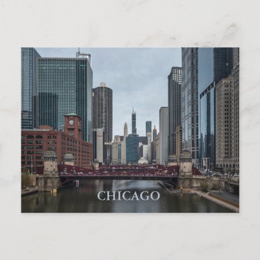 Chicago City, Illinois. Eigener Text Postkarte (Vorderseite)