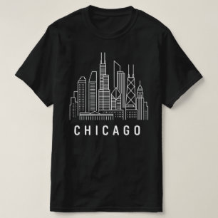 Chicago City Illinois Skyline Chicago Flag Gesch T-Shirt