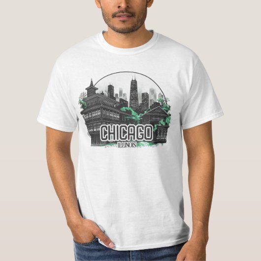 Chicago City Illinois USA T-Shirt (Vorderseite)