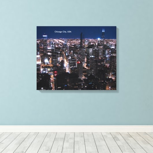 Chicago City Leinwanddruck (Insitu (Holzboden))