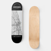 Chicago City Map Skateboard (Vorderseite)