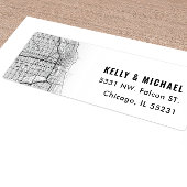 Chicago City Map Themed | Rücksendekennzeichen