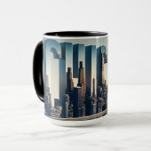 Chicago City mit Wasserreflektion Tasse (Vorderseite Links)