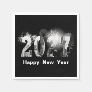 Chicago City New Year 2026 Serviette
