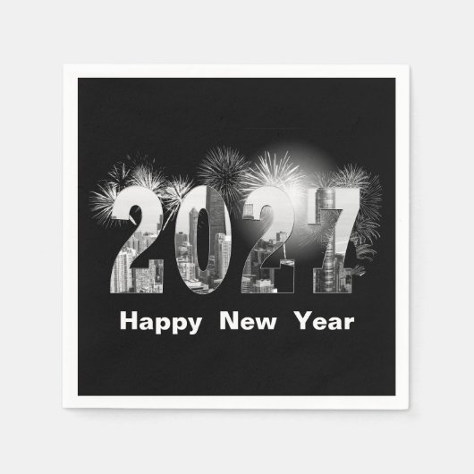 Chicago City New Year 2026 Serviette (Vorderseite)