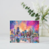 Chicago City Postkarte (Stehend Vorderseite)