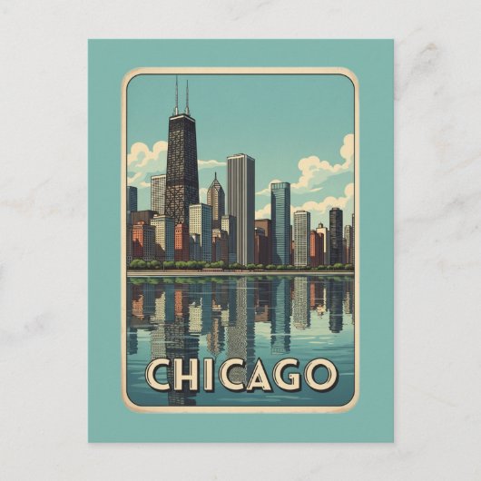 chicago city postkarte (Vorderseite)