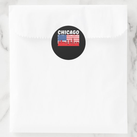 CHICAGO CITY RUNDER AUFKLEBER (Tasche)