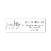 Chicago City Skyline | Anschrift Permastempel (Design)