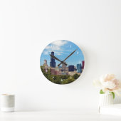 Chicago City Skyline Foto Runde Wanduhr (Zuhause)