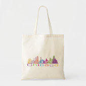 Chicago City Skyline Typografie Hoodie Tragetasche (Vorne)