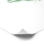 Chicago City Skyline Wasserfarbe in blau und grün Fotodruck (Ecke)