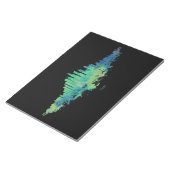 Chicago City Skyline Wasserfarbe in blau und grün Notizblock (angewinkelt)