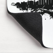 Chicago City Skyline Wasserfarbe Schwarz/Weiß Mousepad (Ecke)