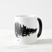 Chicago City Skyline Wasserfarbe Schwarz/Weiß Verwandlungstasse (VorderseiteRechts)