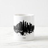 Chicago City Skyline Wasserfarbe Schwarz/Weiß Verwandlungstasse (Mittel)