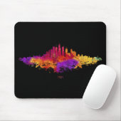Chicago City Skyline Watercolor auf Weiß Mousepad (Mit Mouse)