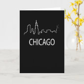 Chicago City Souvenir Dreams Retro Vintag Karte (Gelbe Blume)
