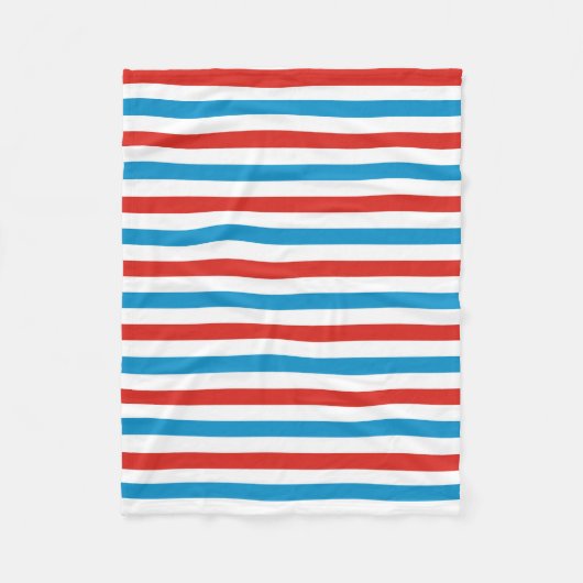chicago city USA america flag stripes pattern blue Fleecedecke (Vorderseite)