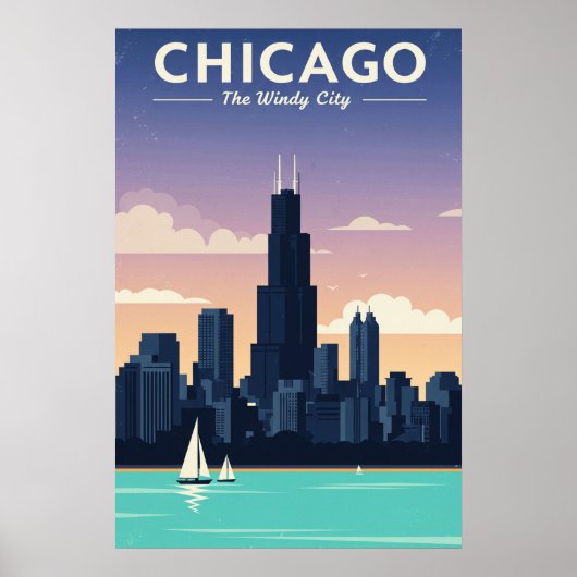 Chicago City Vintag Poster (Vorne)