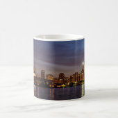 Chicago Cityscape Night Coffee Tasse (Mittel)