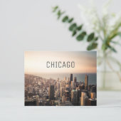 Chicago cityscape postkarte (Stehend Vorderseite)