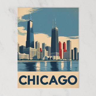 Chicago Cityscape Postkarte