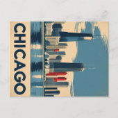 Chicago Cityscape Postkarte (Vorderseite)