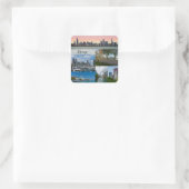 Chicago Collage Quadratischer Aufkleber (Tasche)