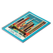 Chicago Colorful Cityscape Notizblock (Linke Seite)