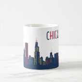 Chicago Colorful Skyline Kaffeetasse (Mittel)