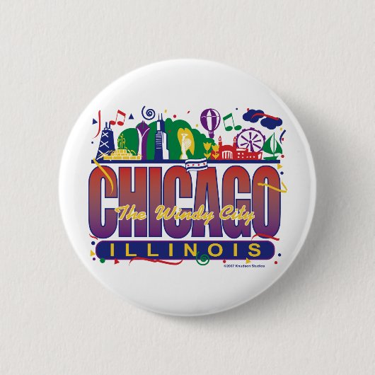 Chicago-Confetti Button (Vorderseite)
