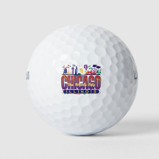 Chicago Confetti Golfball (Vorderseite)