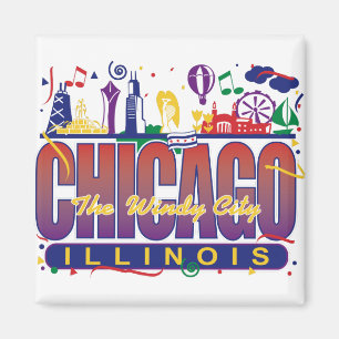 Chicago Confetti Magnet