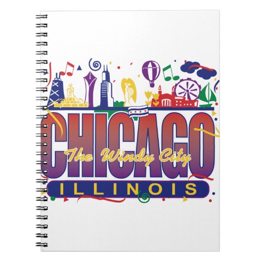 Chicago Confetti Notizblock (Vorderseite)