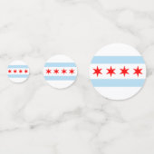 Chicago Confetti, Partys, Flagge Chicago Konfetti (Rückseiten)