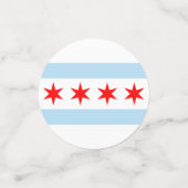 Chicago Confetti, Partys, Flagge Chicago Konfetti (Klein Vorderseite)