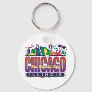 Chicago-Confetti Schlüsselanhänger