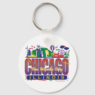 Chicago-Confetti Schlüsselanhänger
