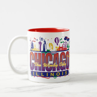 Chicago Confetti Zweifarbige Tasse