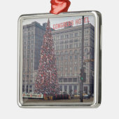 Chicago Congress Hotel Christmas Tree 1963 Foto Silbernes Ornament (Links)