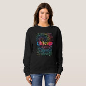 Chicago Cool Vintag Inspiriert Sweatshirt (Vorne ganz)