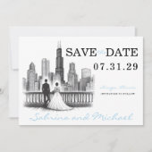 Chicago Couple Save The Date (Vorderseite)