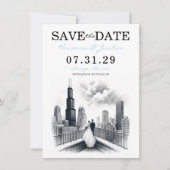 Chicago Couple Save The Date (Vorderseite)