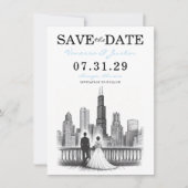 Chicago Couple Save The Date (Vorderseite)