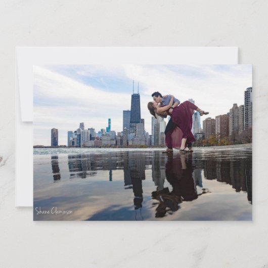 Chicago Couple Save The Date (Rückseite)