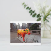 Chicago Cow auf Parade Postkarte (Stehend Vorderseite)